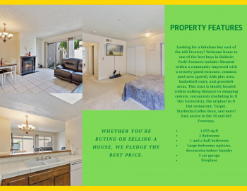 Blue with Key Icon and Photos Real Estate Trifold Brochure (1)